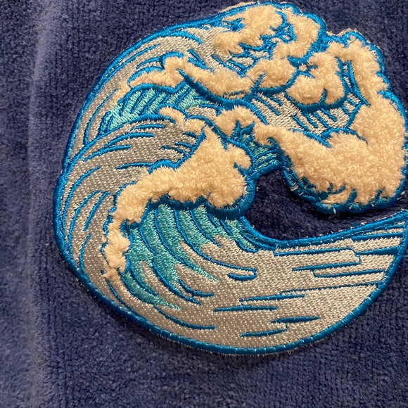 Vintage Calle del Mar blue terry Sweatshirt/ sweater size L - Picture 3 of 7